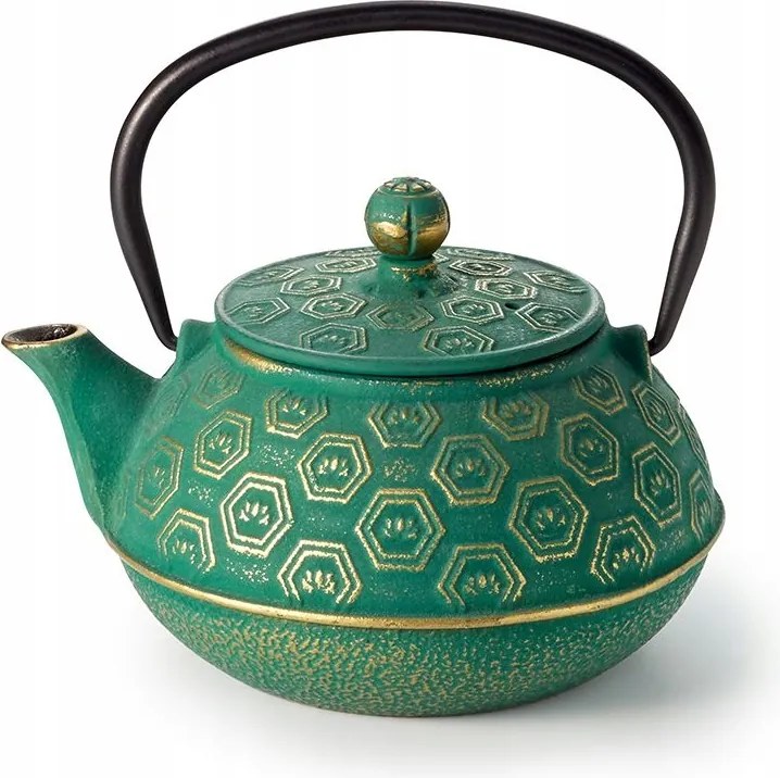 Öntöttvas vízforraló "Hebei" 800 ml Green-Golden