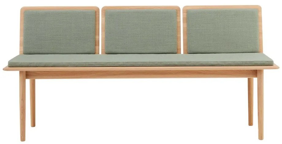 Világoszöld-natúr színű gyapjú pad Elba - Hammel Furniture