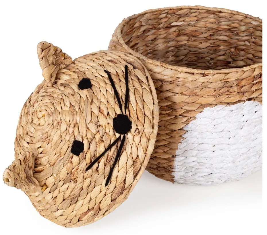 Natúr színű vízijácint játéktároló kosár ø 40x43 cm Cat – Compactor