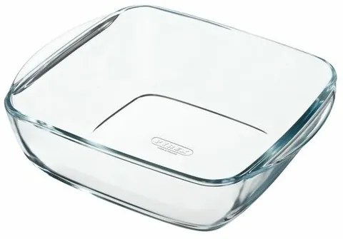 Pyrex üveg sütőedény négyzet alakú 2,2 l, 25 x 22x 7 cm