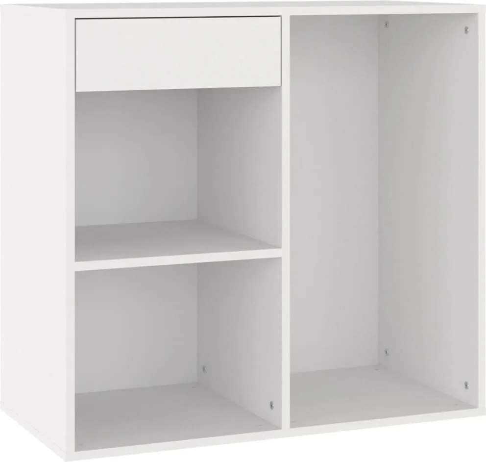 vidaXL fehér szerelt fa pipereszekrény 80 x 40 x 75 cm
