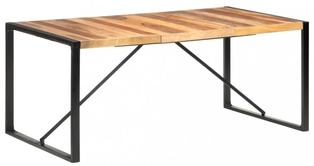 paliszander felületű tömör fa étkezőasztal 180 x 90 x 75 cm