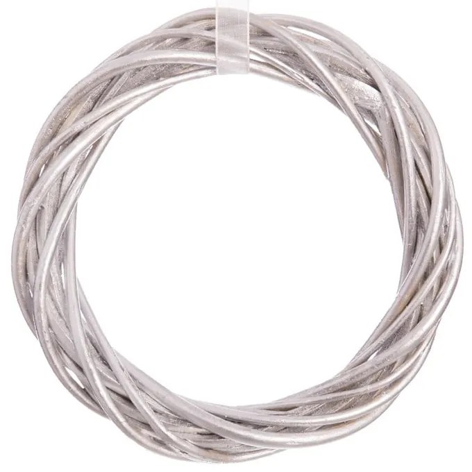 Ezüstszínű karácsonyi koszorú ø 10 cm - Casa Selección