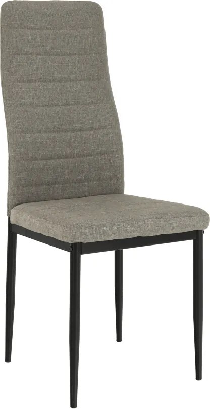 Étkezőszék, barna szövet/fekete fém, COLETA NOVA