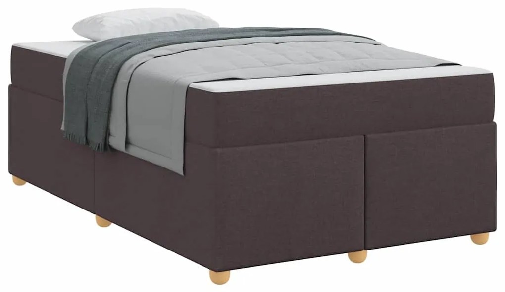 Ágykeret matracmal sötétbarna 120 x 200 cm szövet