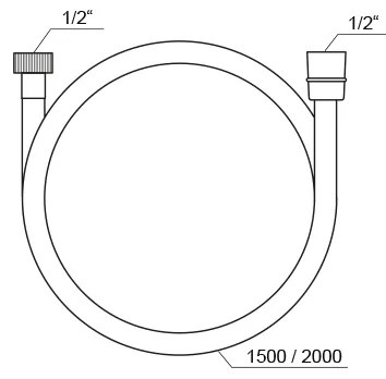 Ravak X07P337 - Műanyag zuhanytömlő, 200 cm, fényes króm
