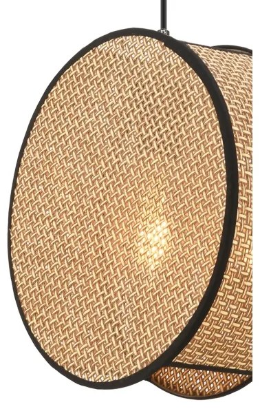 BIG DRUM kábeles függőlámpa 1xE27/60W/230V barna/fekete