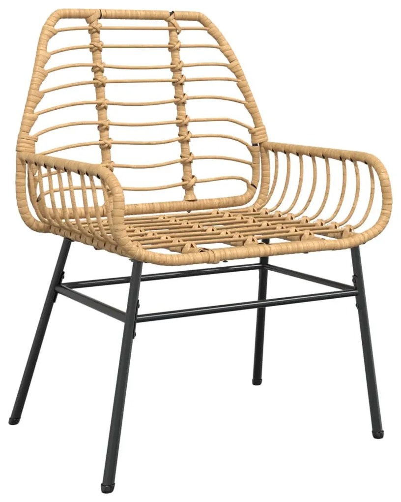 2 db barna polyrattan kerti szék