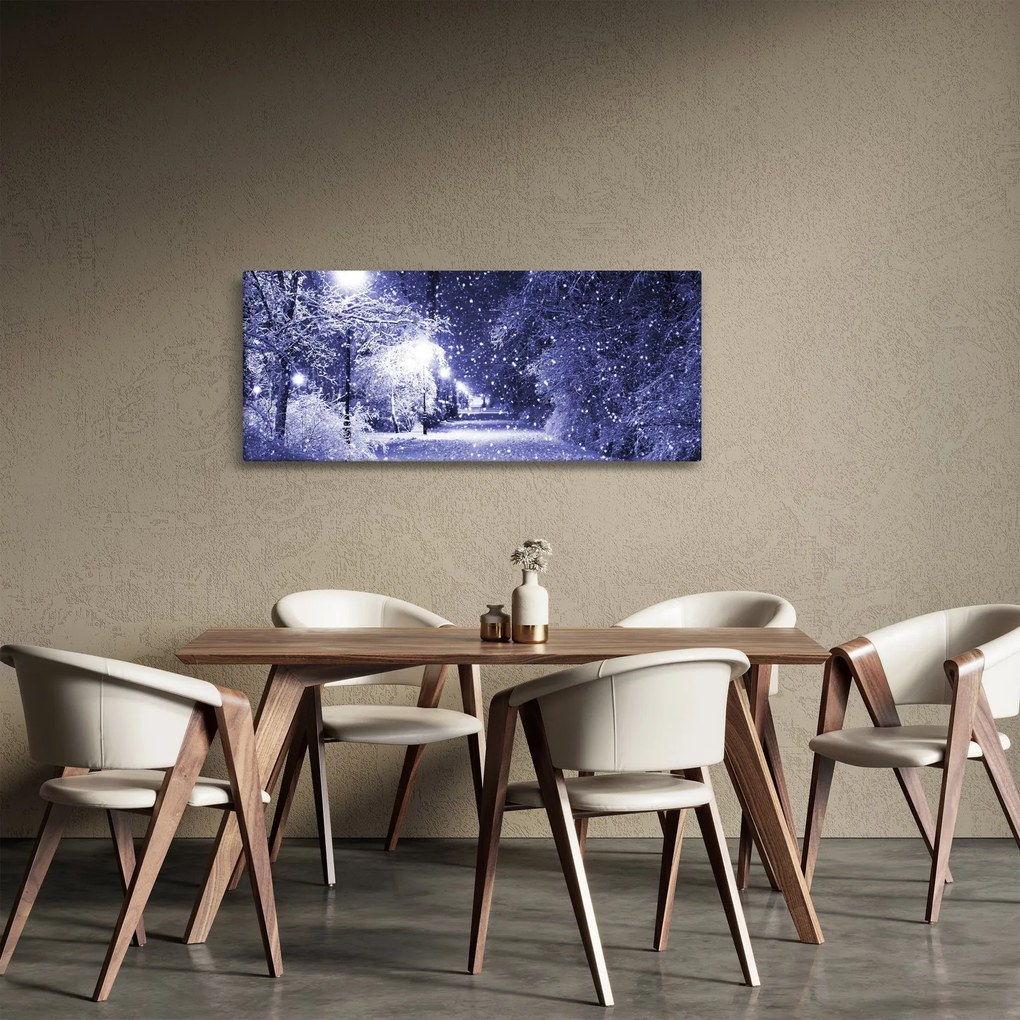 Kép - varázslatos téli éjszaka (120x50 cm)