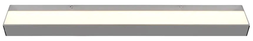 Fényes ezüstszínű LED fali lámpa (hosszúság 60 cm) Rocco – Trio