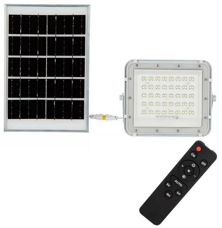 LED Kültéri napalemes reflektor LED/6W/3,2V IP65 4000K fehér + + távirányító