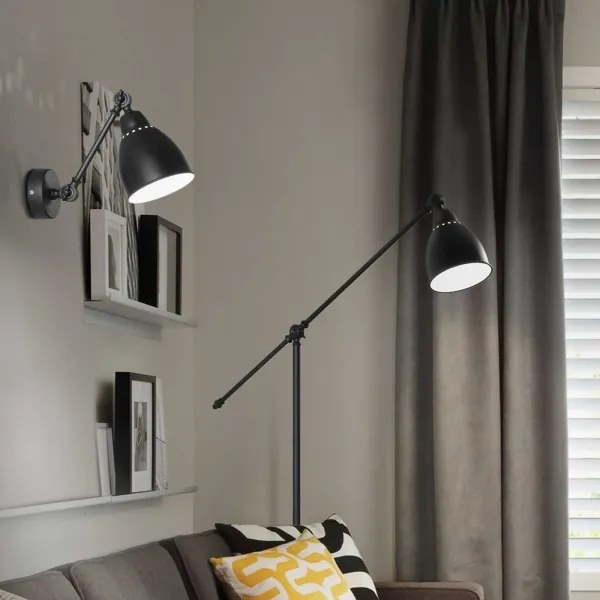 Ideal Lux - Fali lámpa 1xE27/60W/230V fekete