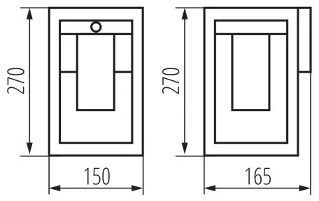 Kanlux 34982 - Kültéri fali lámpa érzékelővel VIMO 1xE27/15W/230V IP44