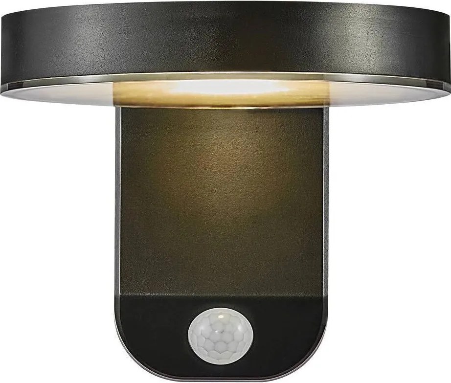 NORDLUX 2118141003 RICA Fali Lámpa Mozgásérzékelővel Fekete LED IP44