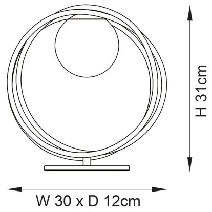Endon 92491 - Asztali lámpa EMILIO 1xG9/3W/230V arany/fehér
