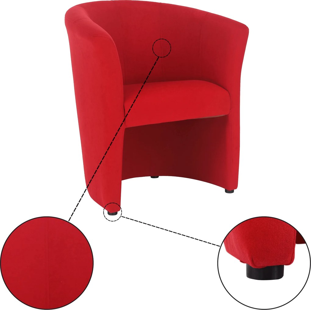 Klub fotel, piros, CUBA