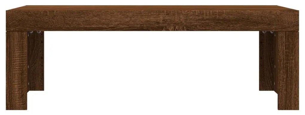 Barna tölgyszínű szerelt fa dohányzóasztal 102 x 50 x 36 cm