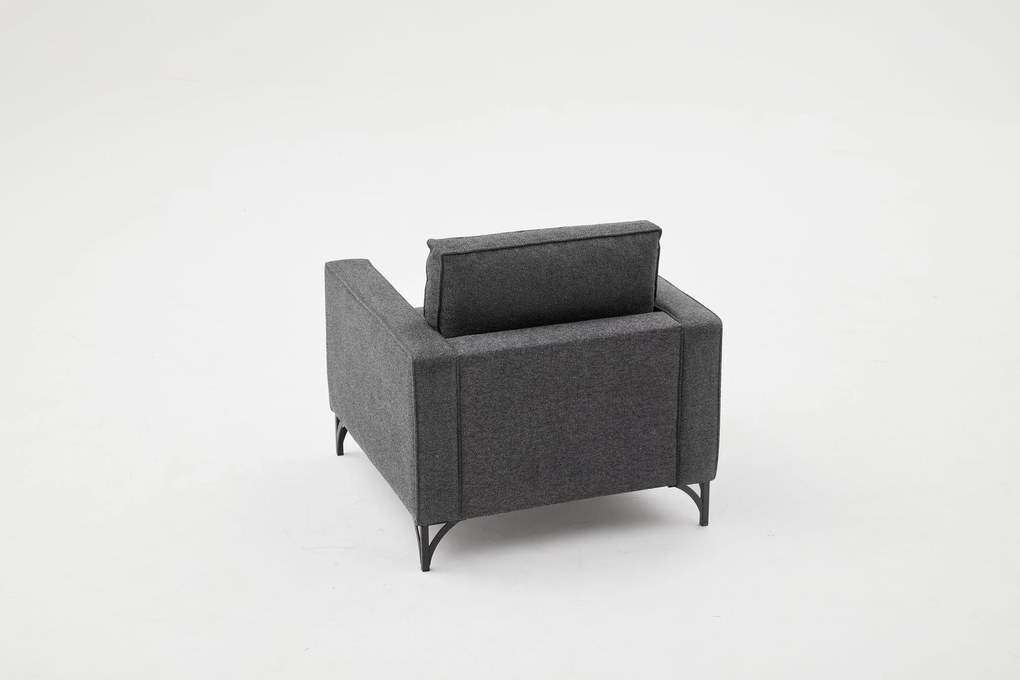 Fotel Berlin - Antracit, Fekete