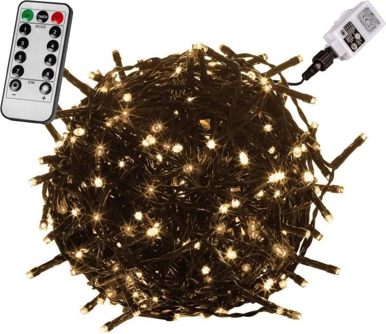 VOLTRONIC® Fényfüzér 400 LED Meleg fehér sötét + vezérlő