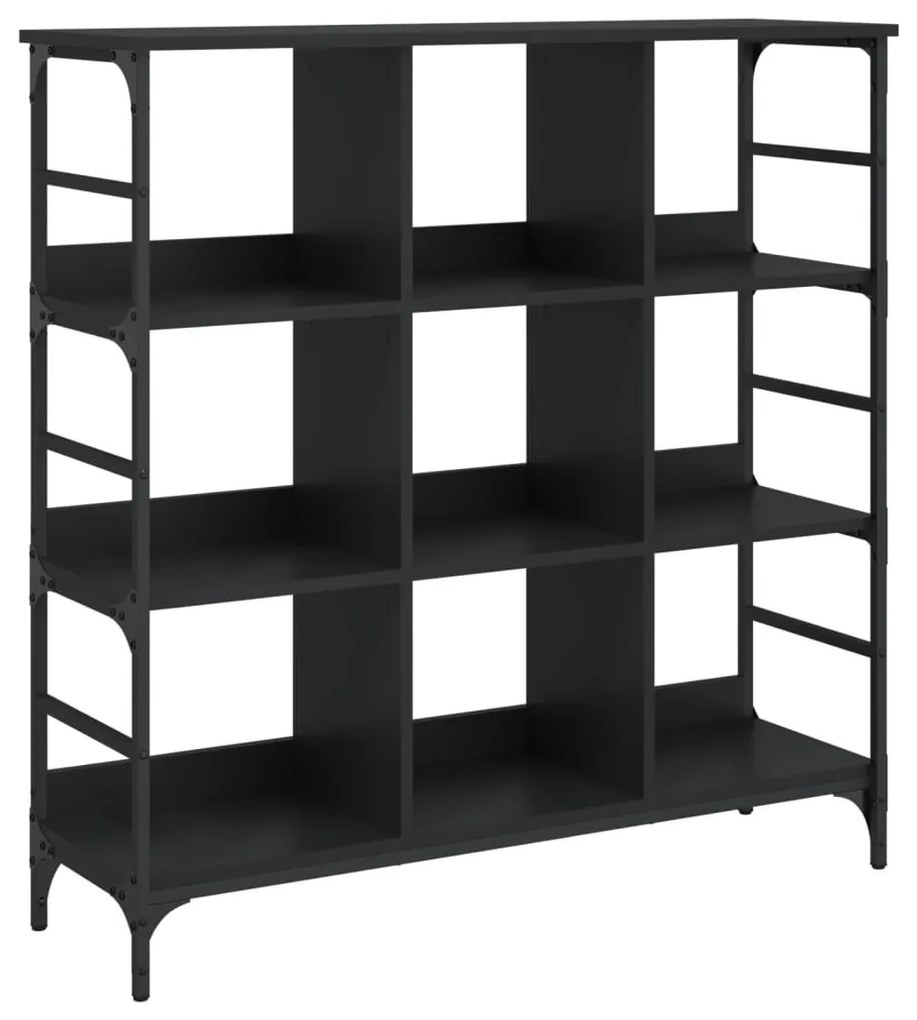 fekete szerelt fa tálalószekrény 102 x 32 x 103,5 cm