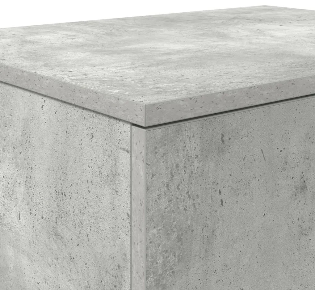 Tárolószekrény Beton Szürke 118x41x40 cm Mérnöki Fa