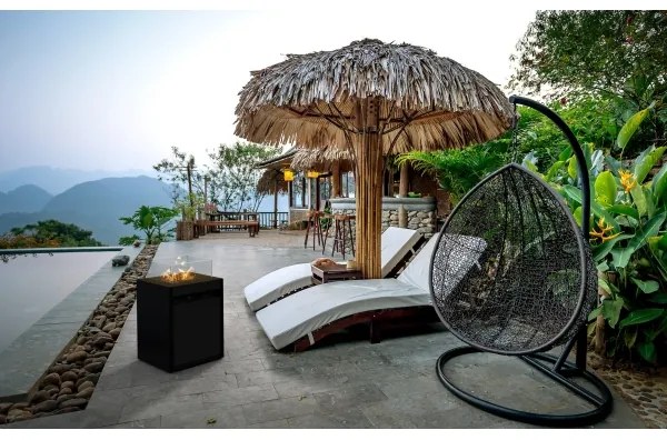 Planika Square GAS - Kültéri gáz kandalló 79,7x48 cm 10kW