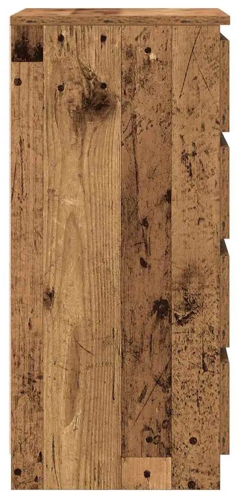antik fa színű szerelt fa tálalószekrény 37,5x35x76 cm