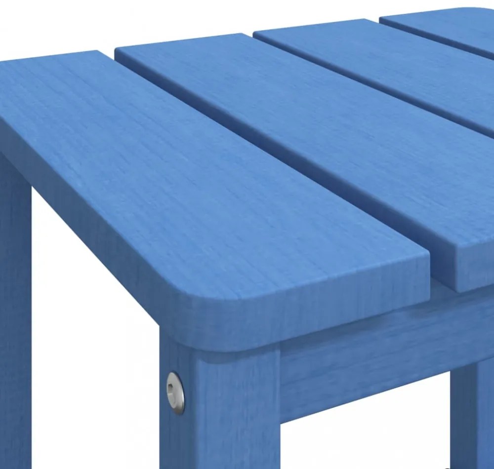 vízkék HDPE kerti Adirondack asztal 38 x 38 x 46 cm