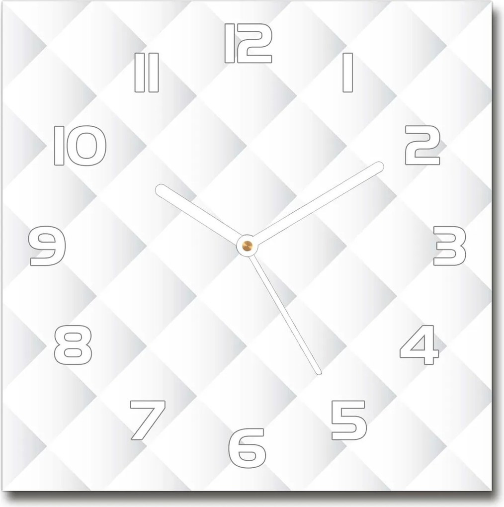 Négyzet alakú csendes üveg óra Négyzetes háttér 30x30