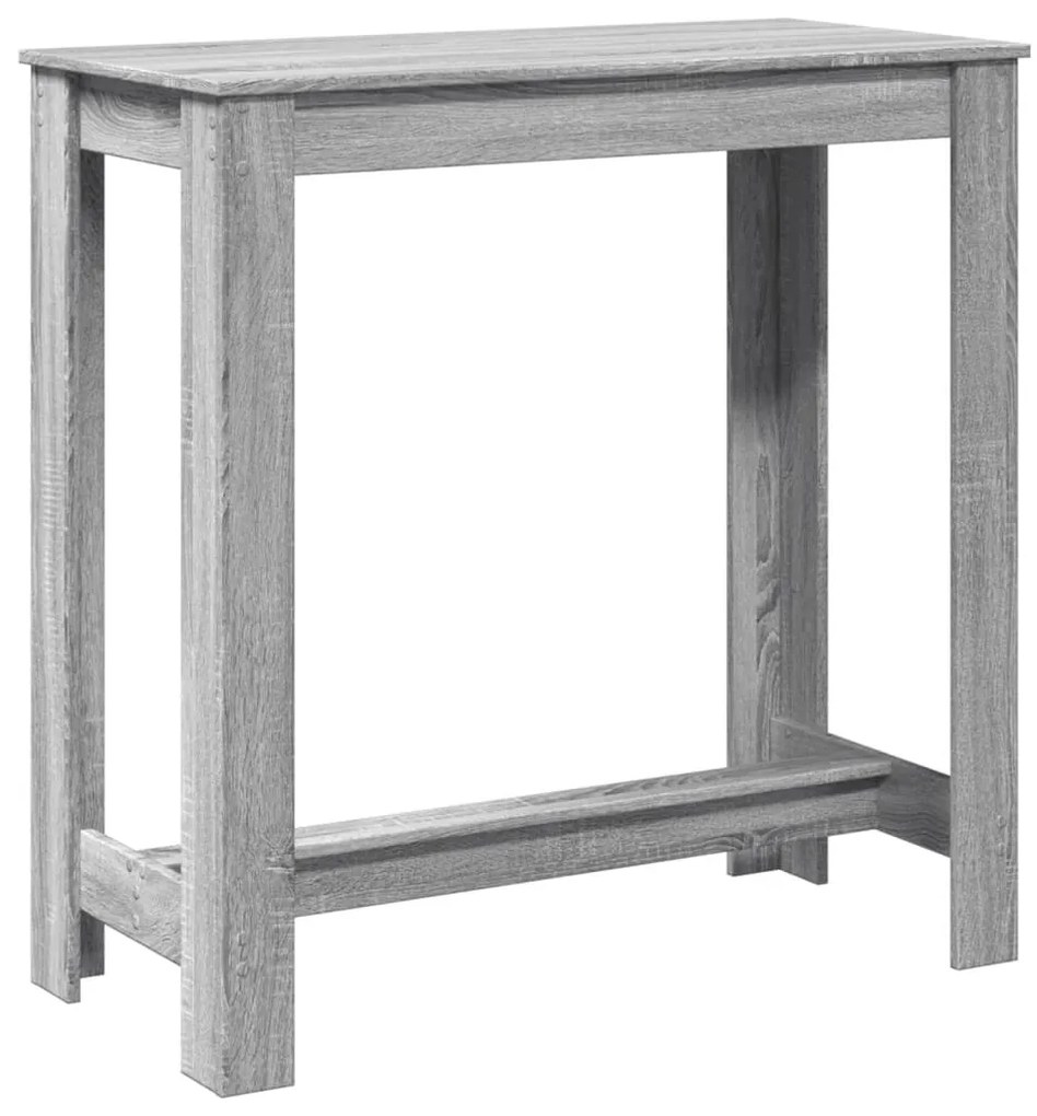 szürke sonoma színű szerelt fa bárasztal 102 x 50 x 103,5 cm