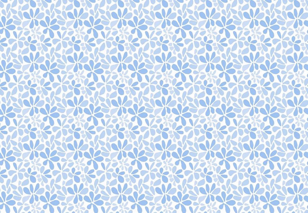 Fotótapéta - Világoskék mozaikos virágok (147x102 cm)