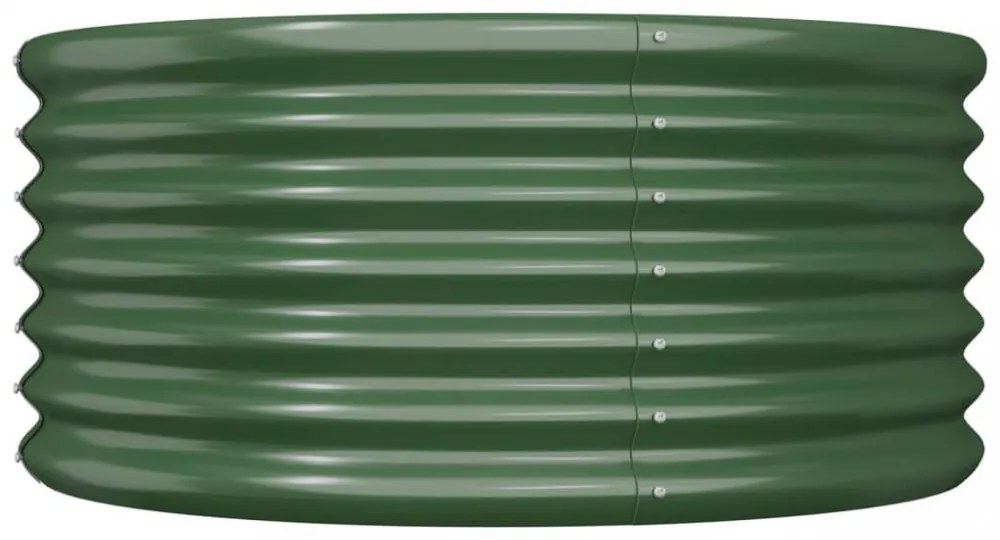 zöld horganyzott acél kerti ültetőláda 80 x 80 x 36 cm