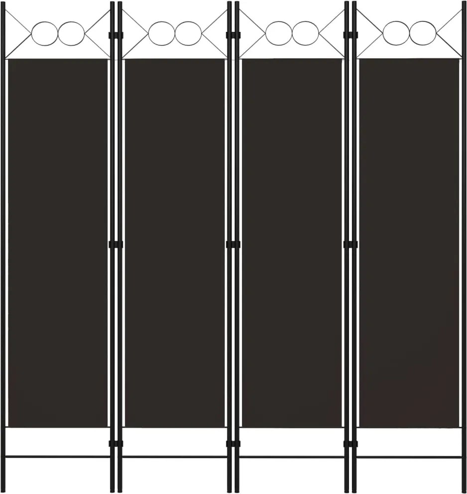 vidaXL barna 4 paneles paraván 160 x 180 cm