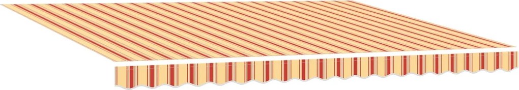 vidaXL Behúzható napellenző Sárga és narancs 450 × 350 cm