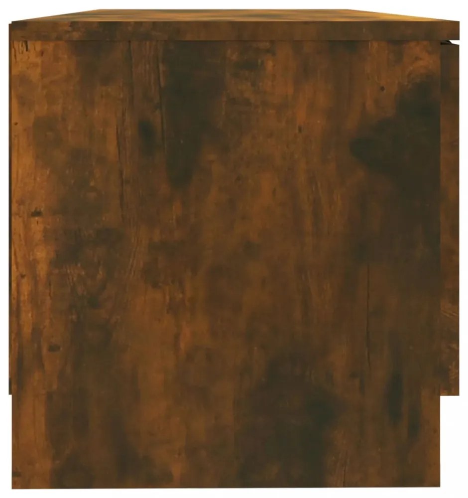 2 db füstös tölgy színű szerelt fa TV-szekrény 80x35x36,5 cm