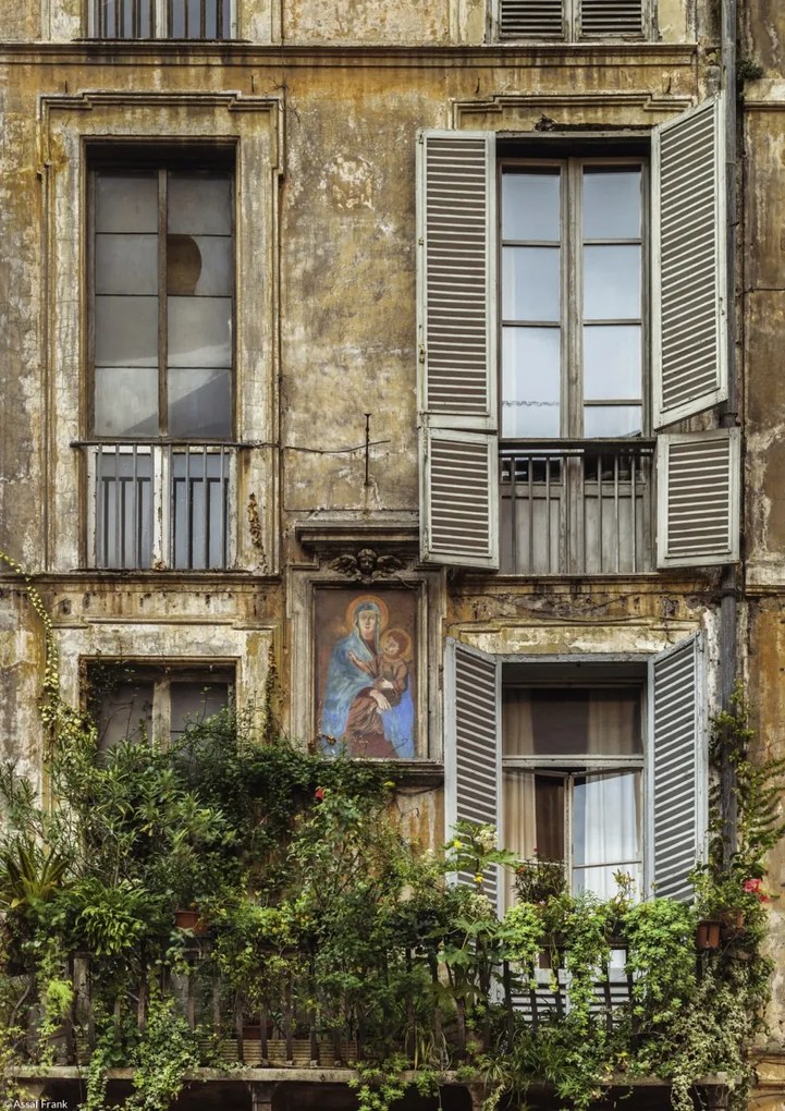 Poszter 21x29,7cm Régi épület Rómában, Assaf Frank