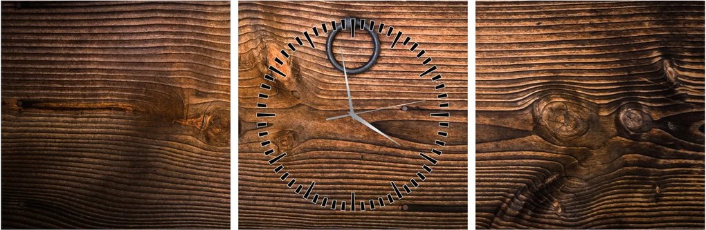 Fa textúra képe (órával) (90x30 cm)