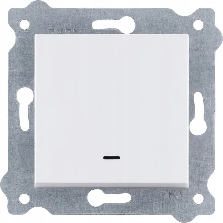 Exen Egyszeres Kapcsoló Led Háttérvilágítással, Fehér 201/01E