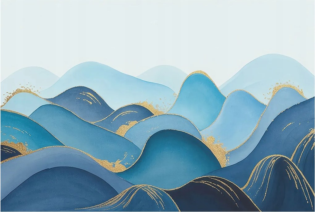 Fotótapéta Flizelin Dekoratív az irodába Hullámos táj 104x70 Ragasztó