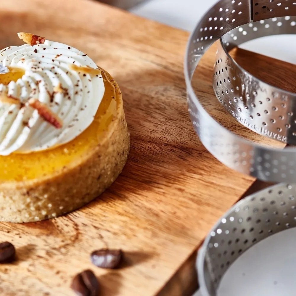 De Buyer 3098.09 perforált torta körkeret 24,5 cm,rozsdamentes acél, 24,5 cm