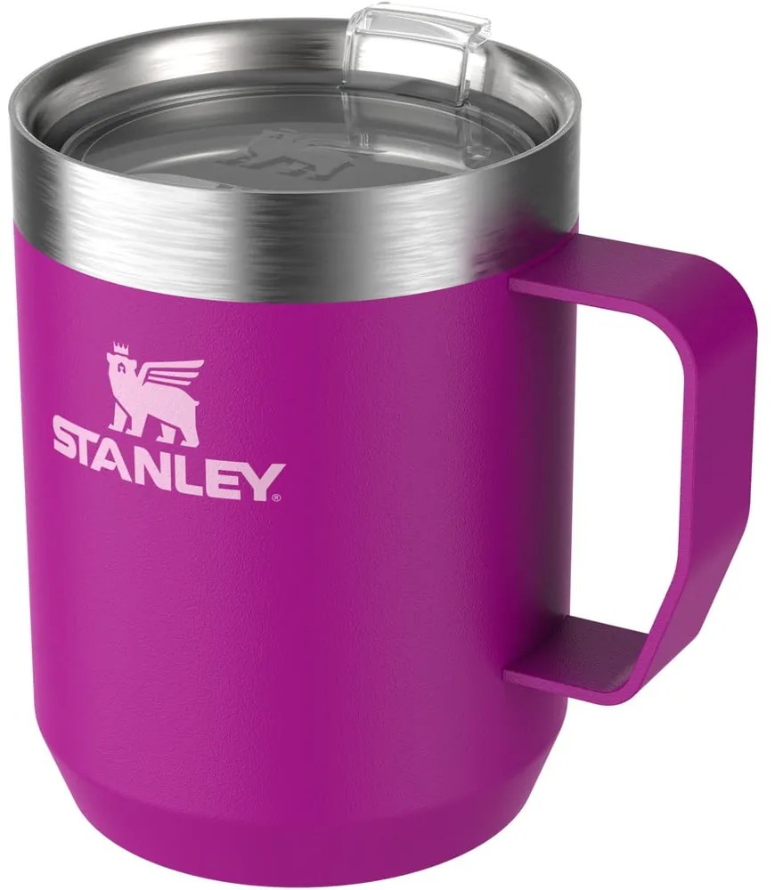 Rózsaszín rozsdamentes acél termobögre 230 ml Stay-Hot Camp Mug Violet Blossom – Stanley