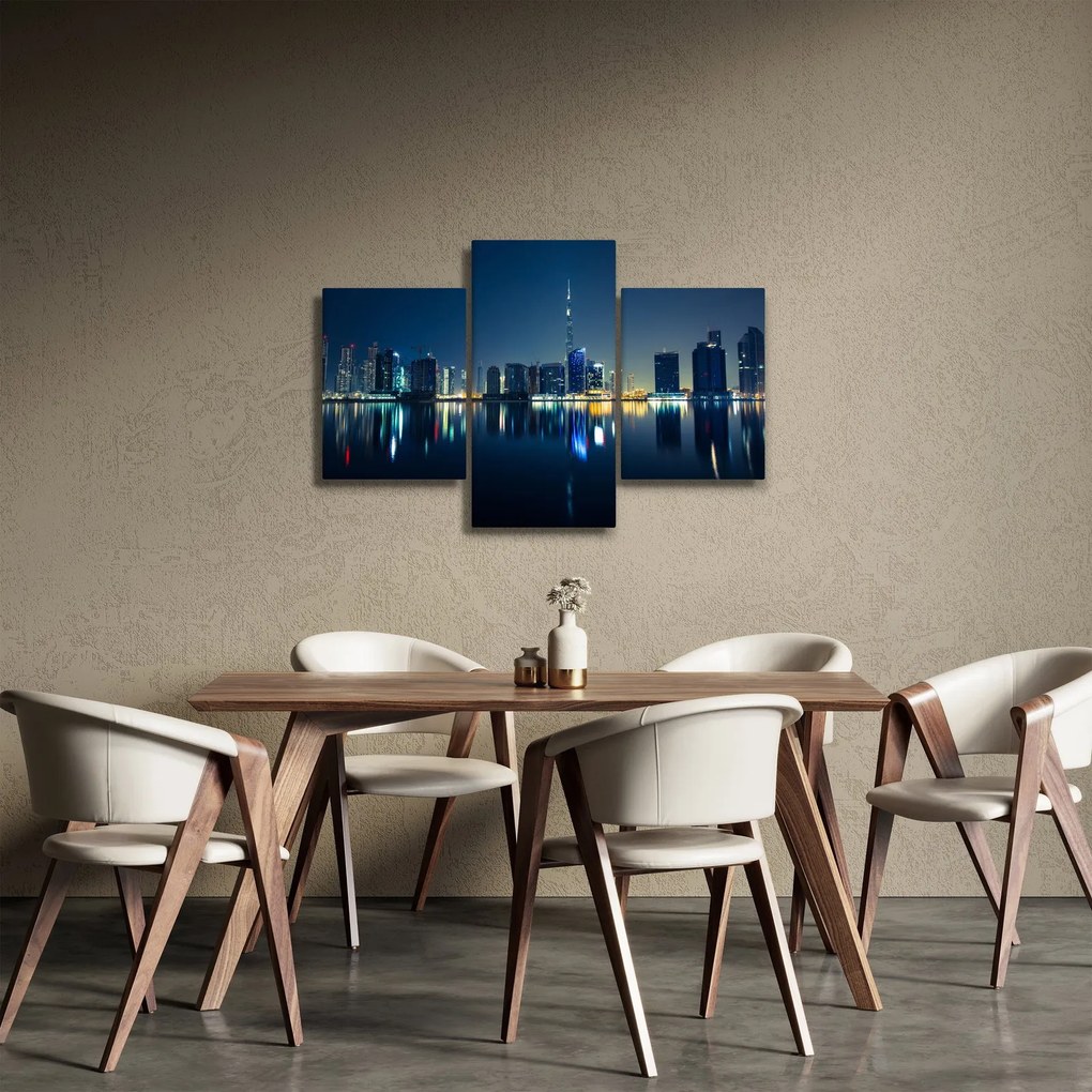 Éjszakai város képe (90x60 cm)