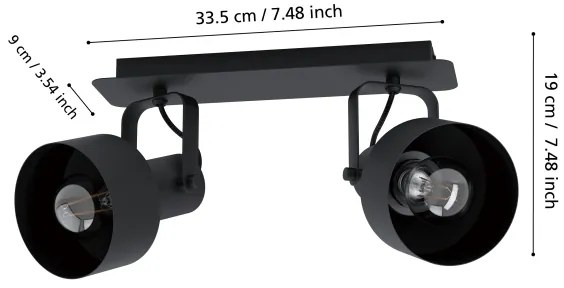 Eglo 99518 - Spotlámpa CASIBARE 2xE27/28W/230V