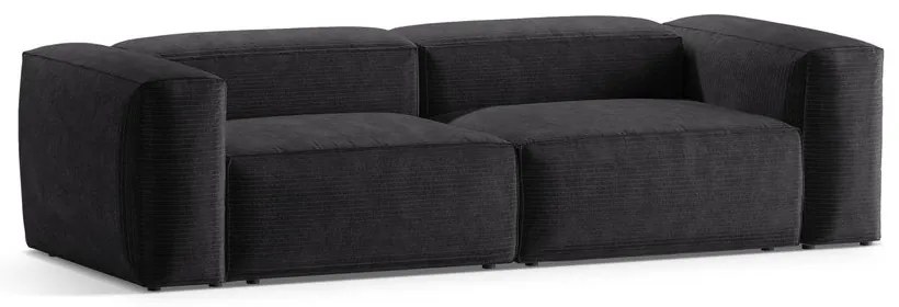 Sötétszürke kordbársony kanapé 264 cm Bergano – Cosmopolitan Design