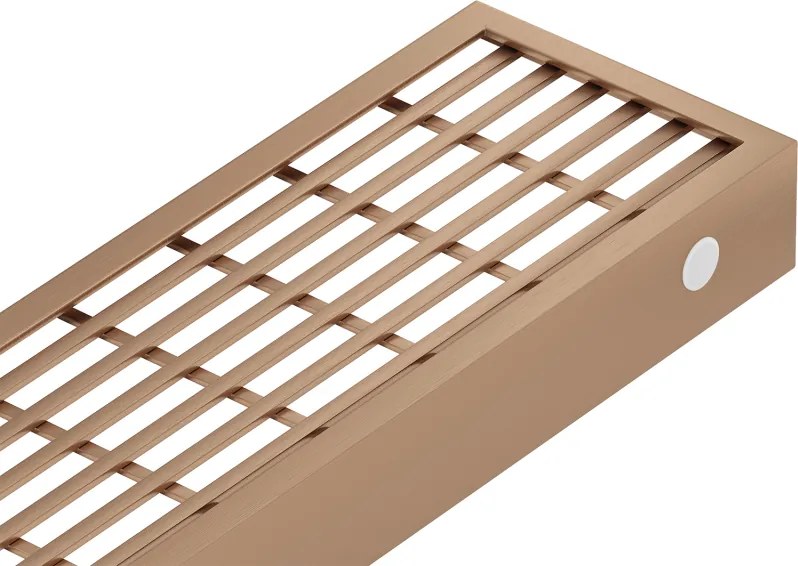 Mexen Flat M33 vonalmenti vízelvezető takaróelem 60 cm, selyemfényű réz - 1C33060