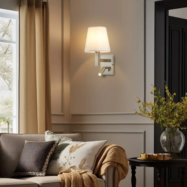 Brilagi - LED Fali lámpa DEYA 1xE14/40W/230V + LED/3W fehér/matt króm