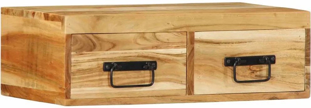 vidaXL tömör akácfa falra szerelhető TV-szekrény 60x30x19 cm