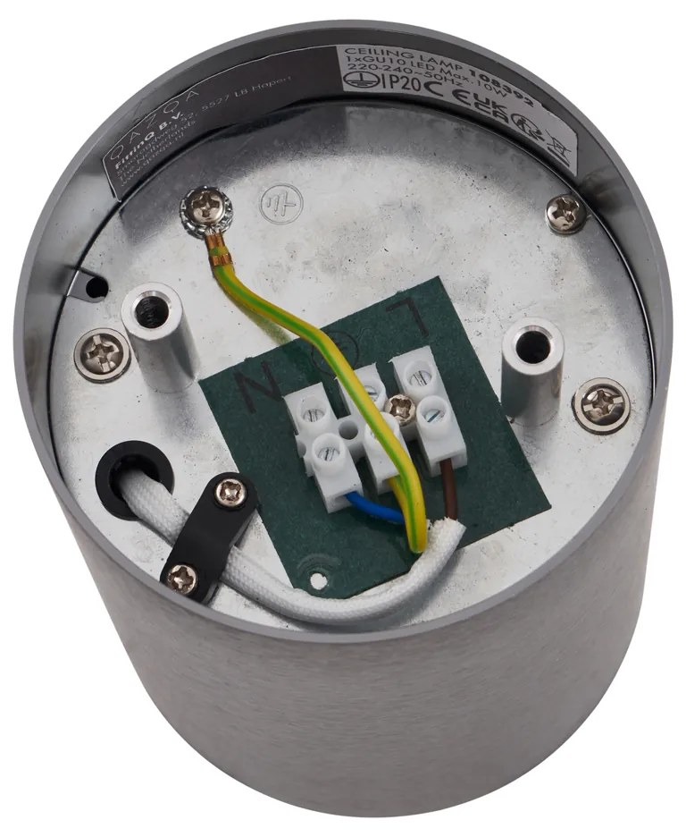 Modern, dönthető GU10-es beépíthető spotlámpa, fegyverfüst színű, 50 mm - Rondoo Up