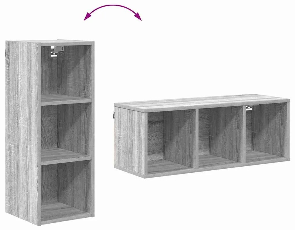 Függő szekrény Riga Szürke Sonoma 30 x 29,5 x 80 cm Faanyag