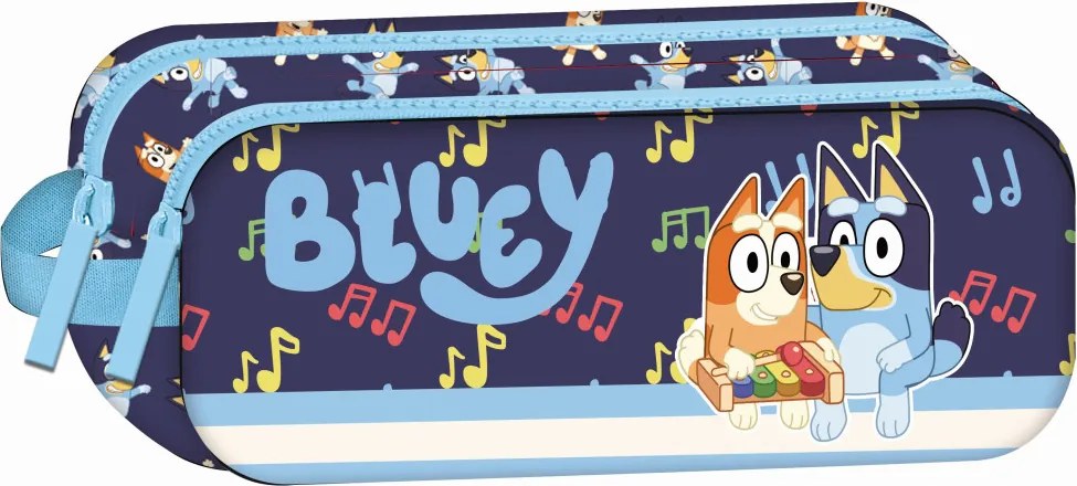 Bluey Dreams 2 rekeszes tolltartó 23 cm